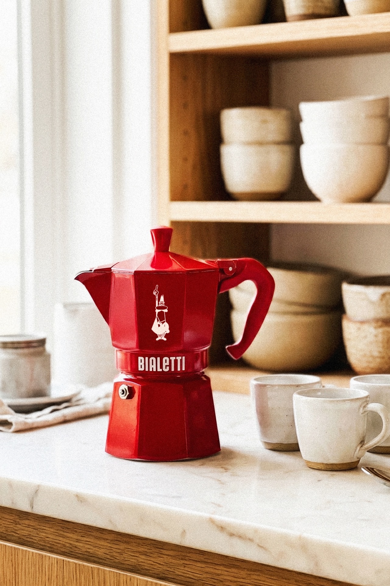 All-Red Bialetti Stovetop Espresso Maker&nbsp;(Italy)