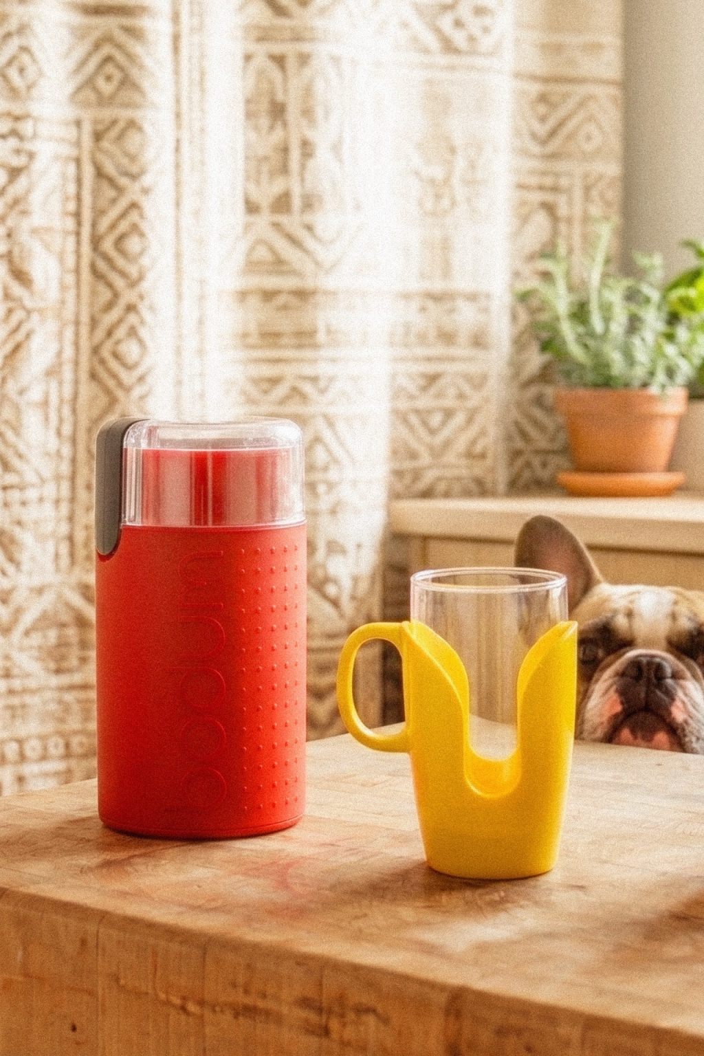 Bodum electric coffee grinder red 1960s (Denmark)