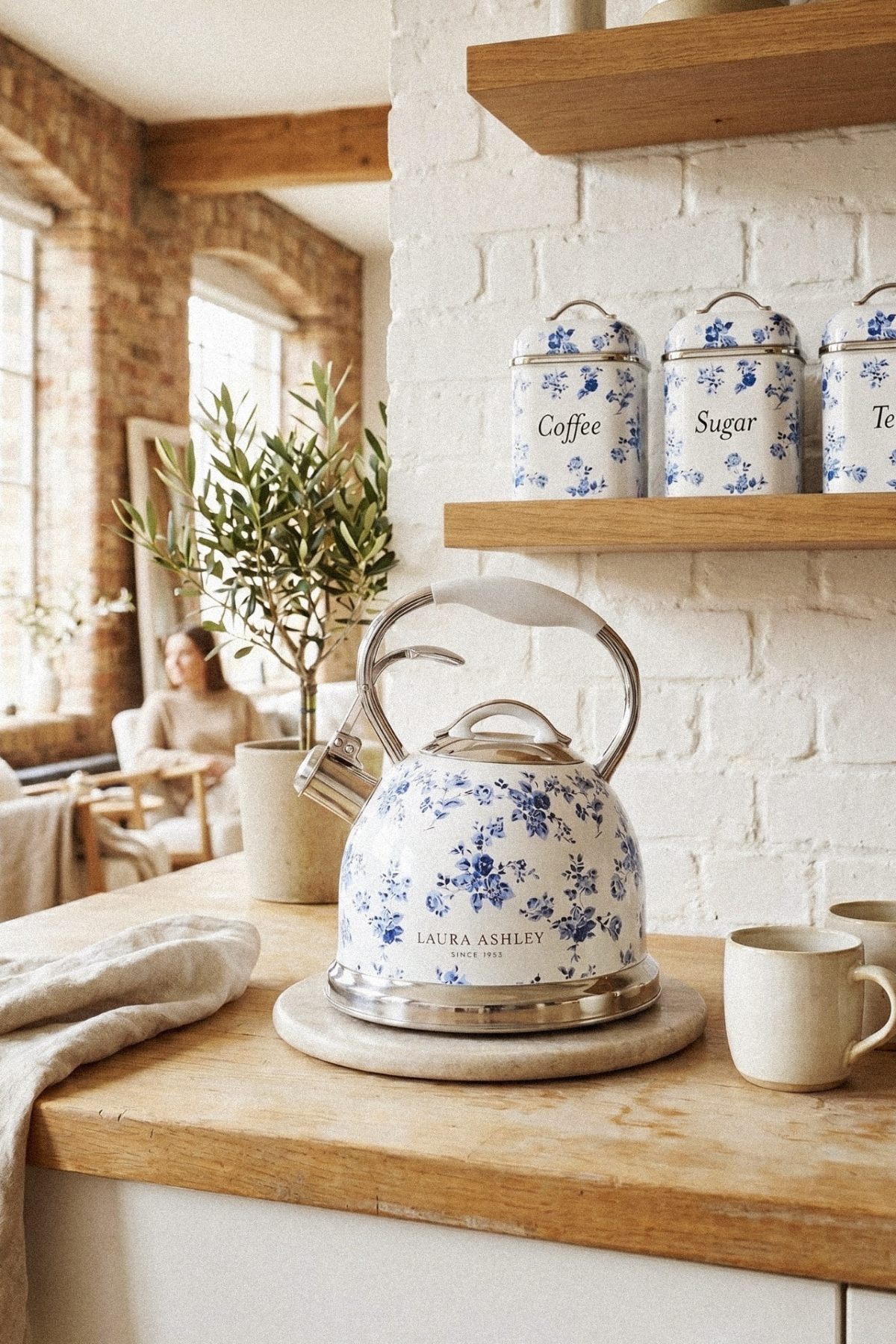 Laura Ashley China Rose kettle and canisters (United&nbsp;Kingdom)