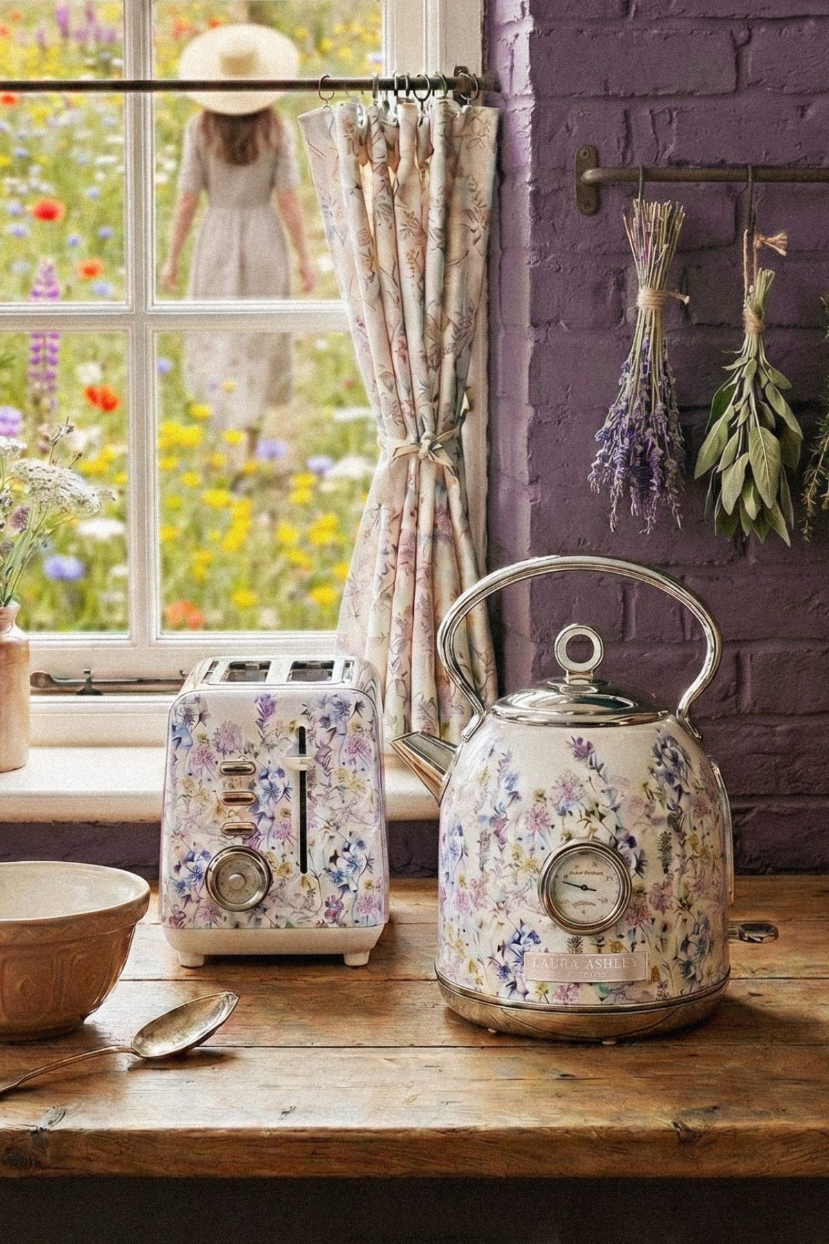 Laura Ashley Wild Meadow kettle and toaster (United&nbsp;Kingdom)