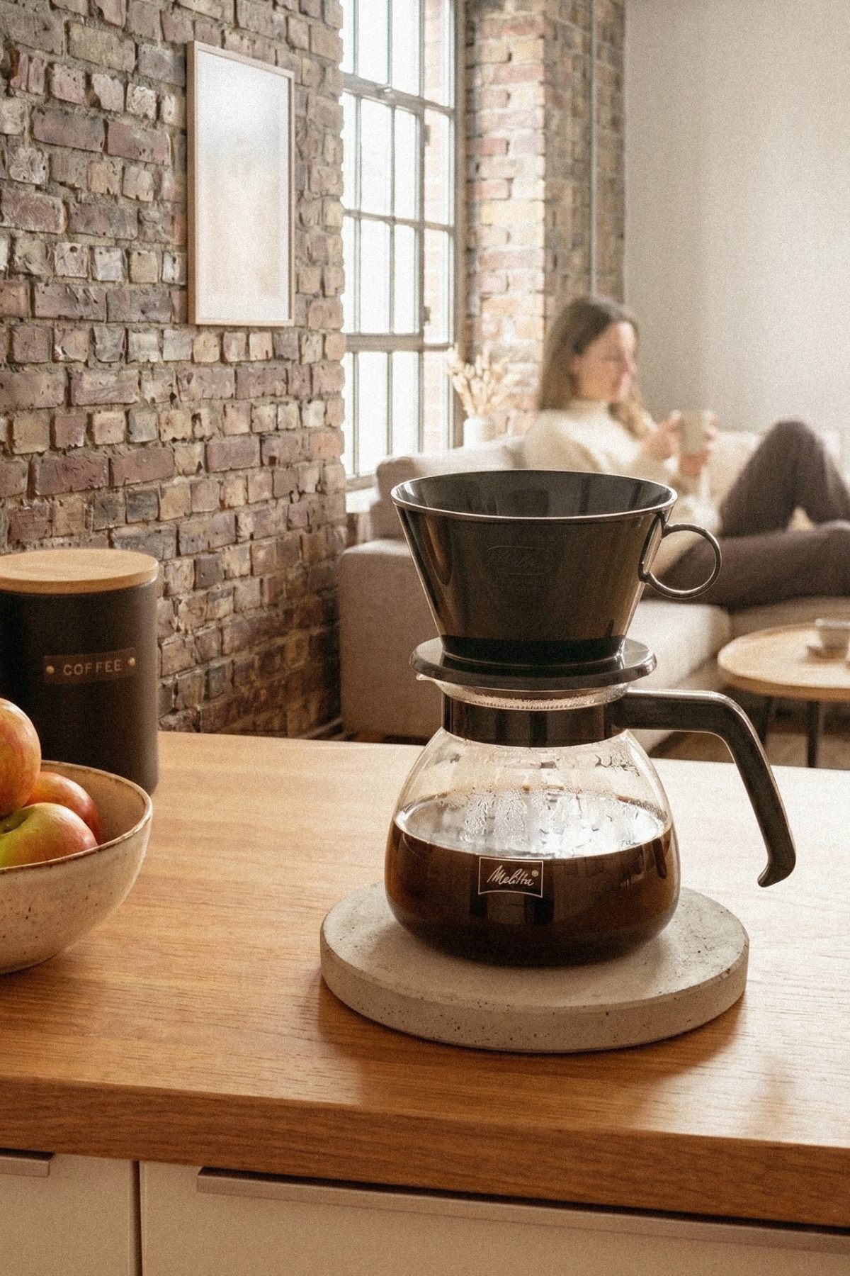 Melitta pour-over coffee brewer and carafe&nbsp;(Germany)