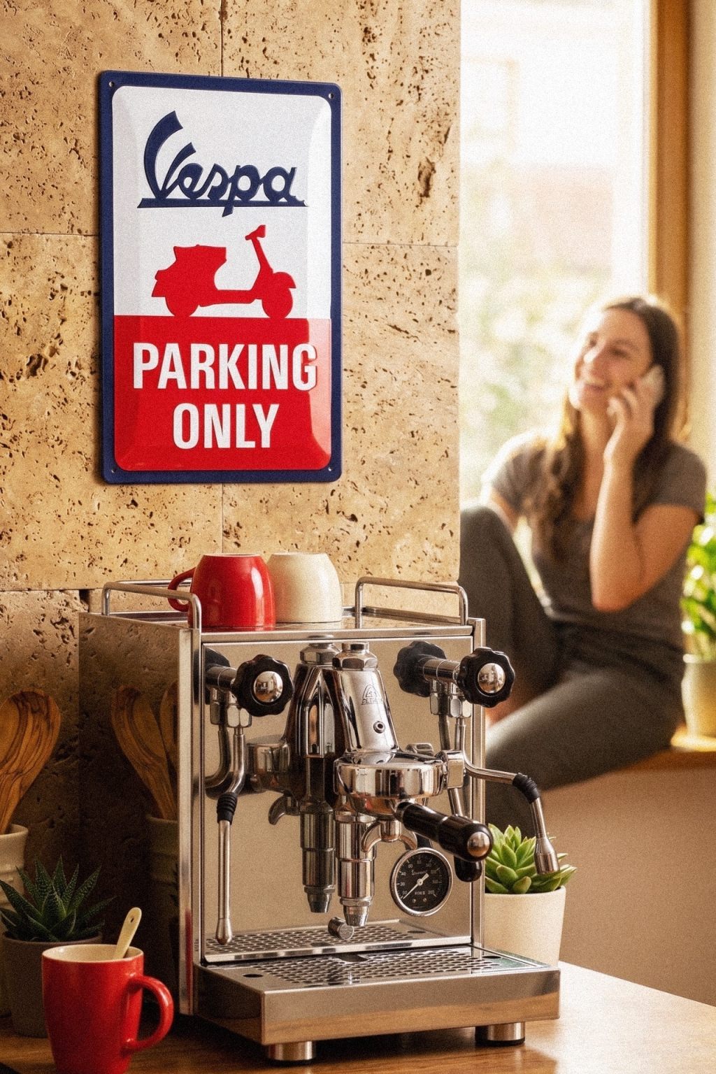 Vespa Parking Only nostalgic retro sign&nbsp;(Germany)